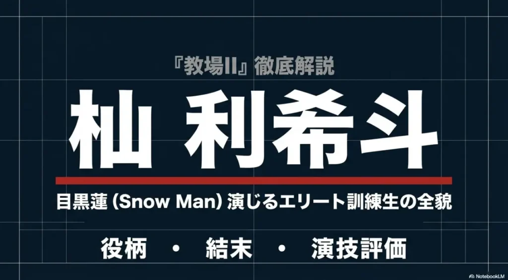 教場で目黒蓮はどんな役だった？岡崎紗絵とのキスシーンや妊娠設定の真相