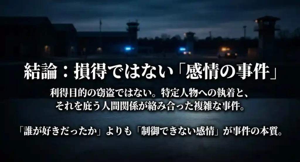 利得ではなく感情が動機だったことを示すまとめ図
