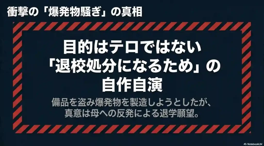 杣利希斗が起こした爆発物騒ぎの真相と自作自演の理由