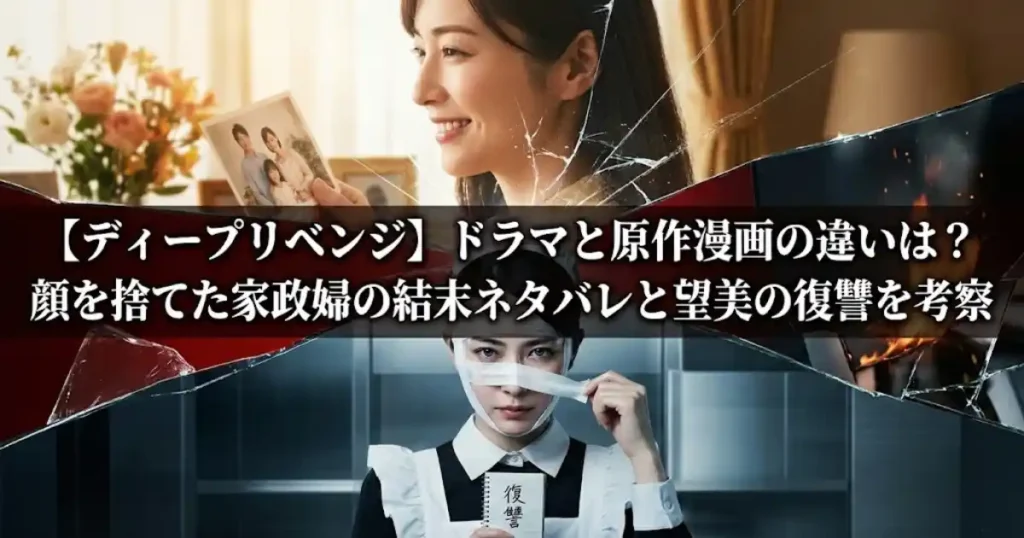 【ディープリベンジ】ドラマと原作漫画の違いは?顔を捨てた家政婦の結末ネタバレと望美の復讐を考察